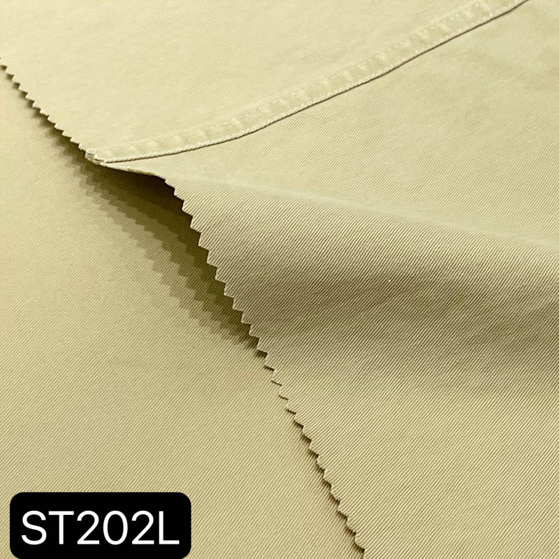 Customized 298g 98% cotton and 2% lycra woven fabric for garment