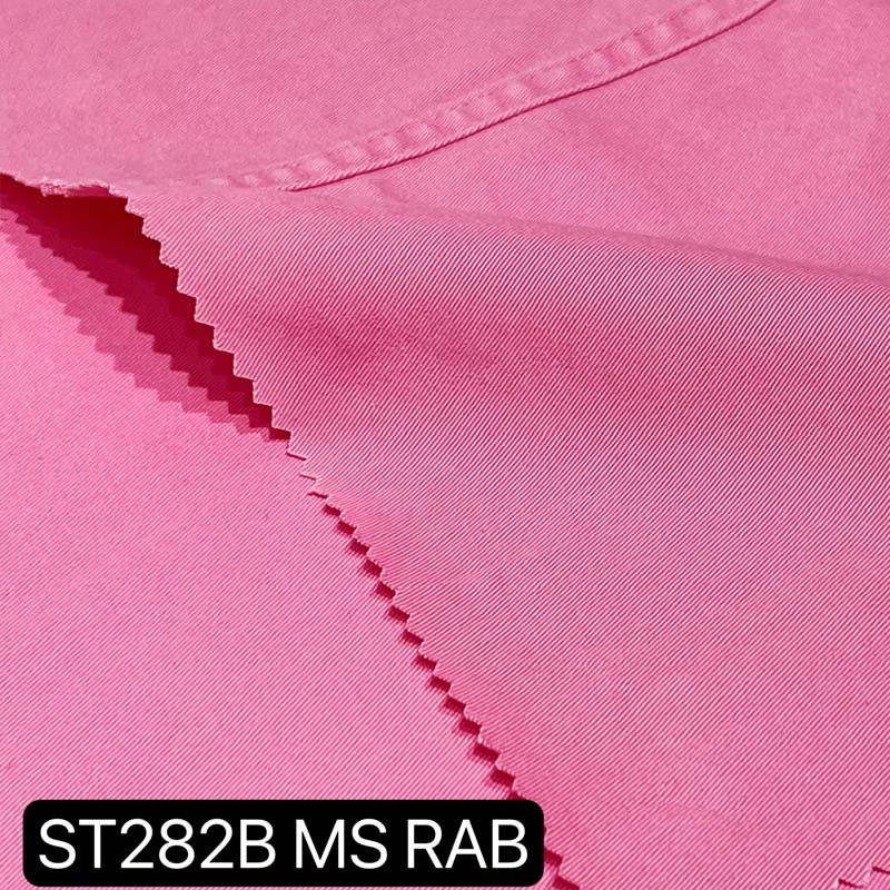 Environmental - Friendly 271g 99% cotton and 1% spandex woven fabric for garment