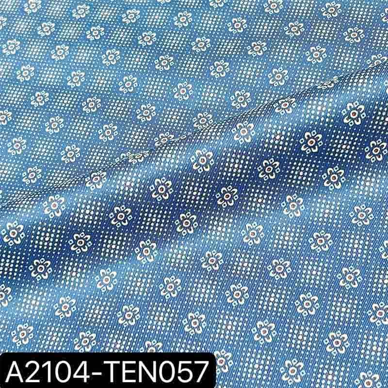 Custom Printed 119g 61% tencel and 39% cotton woven fabric for garment