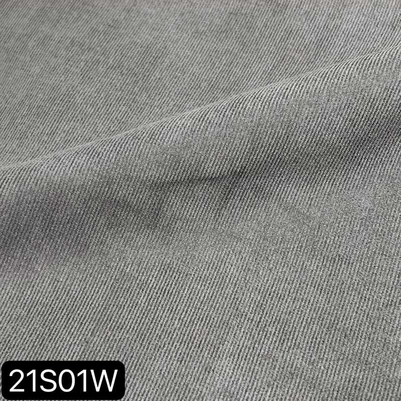 Environmental - Friendly 258g 98% cotton and 2% spandex woven fabric for garment