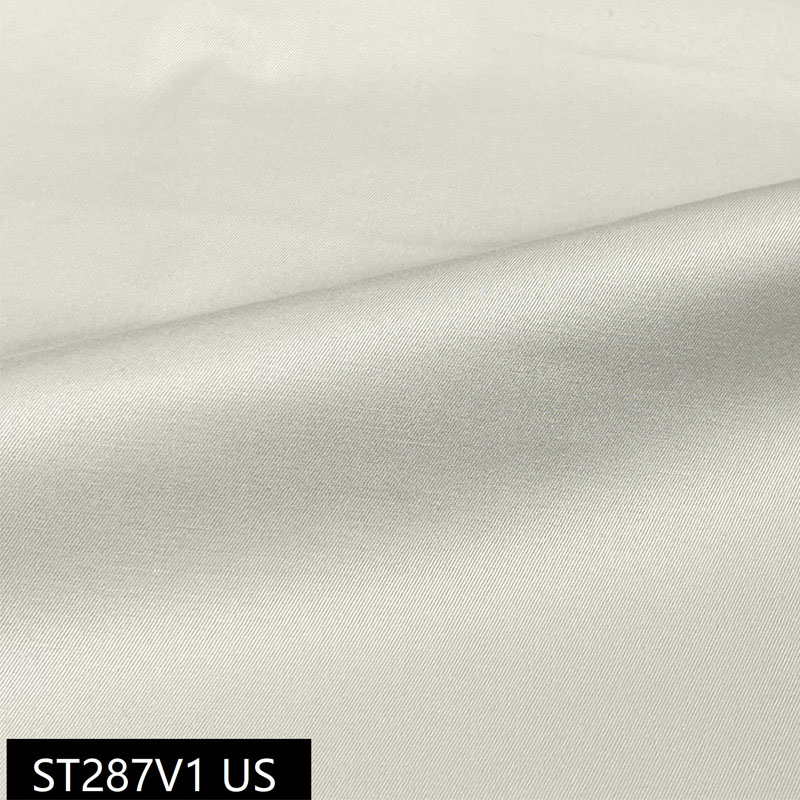Environmental - Friendly 224g 98% cotton and 2% spandex woven fabric for garment