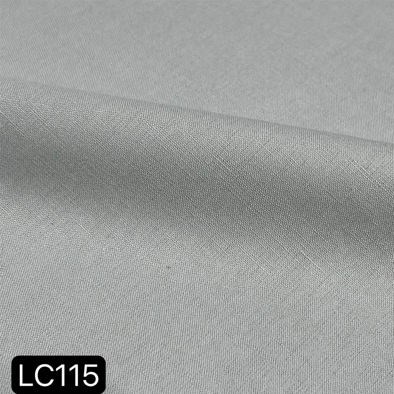 Environmental - Friendly 214g 66% cotton and 34% linen woven fabric for garment