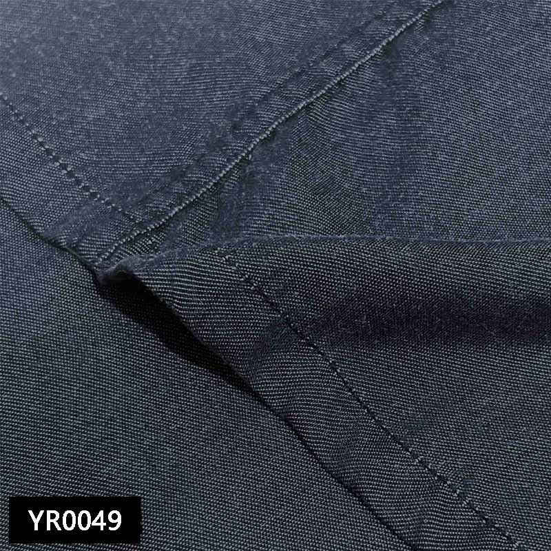 Sustainable  yarn dyed  142g 64 cotton and 36 tencel fabric for garment
